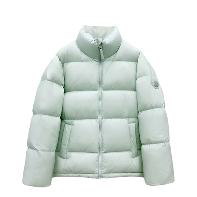 90新国标白鸭绒羽绒服女短款加厚