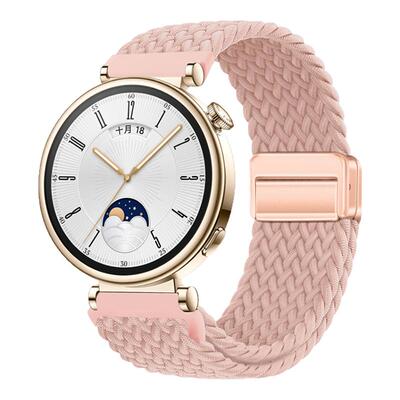 适用vivowatch5编织表带watch1/2/3智能手表磁吸扣腕带iqoowatch5弹力透气表链三五代运动手表防水回环替换带