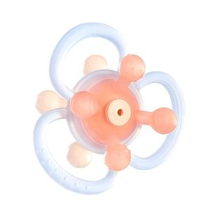 曼哈顿手抓球牙胶婴儿玩具磨牙棒硅胶可啃咬安抚小宝宝0一6小月龄