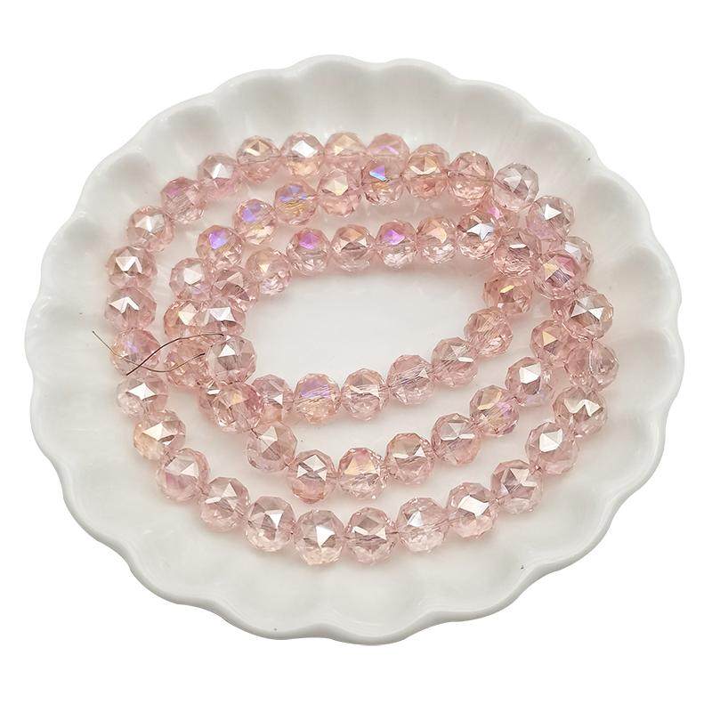 ①精品8mm卡8花球圆珠奥地利品质K9国华施家水晶球珠配珠手工DIY