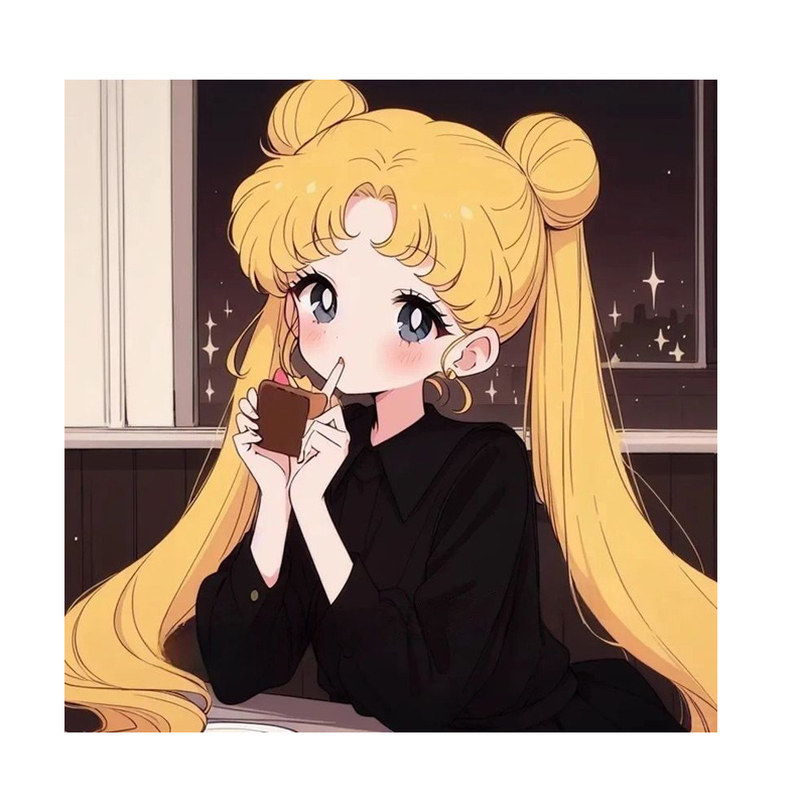 卡通美少女防水自粘墙贴