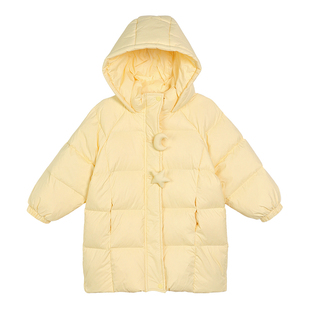 小O宝童装 宝宝红色羽绒服女新年2026冬新款女童加厚外套拜年服