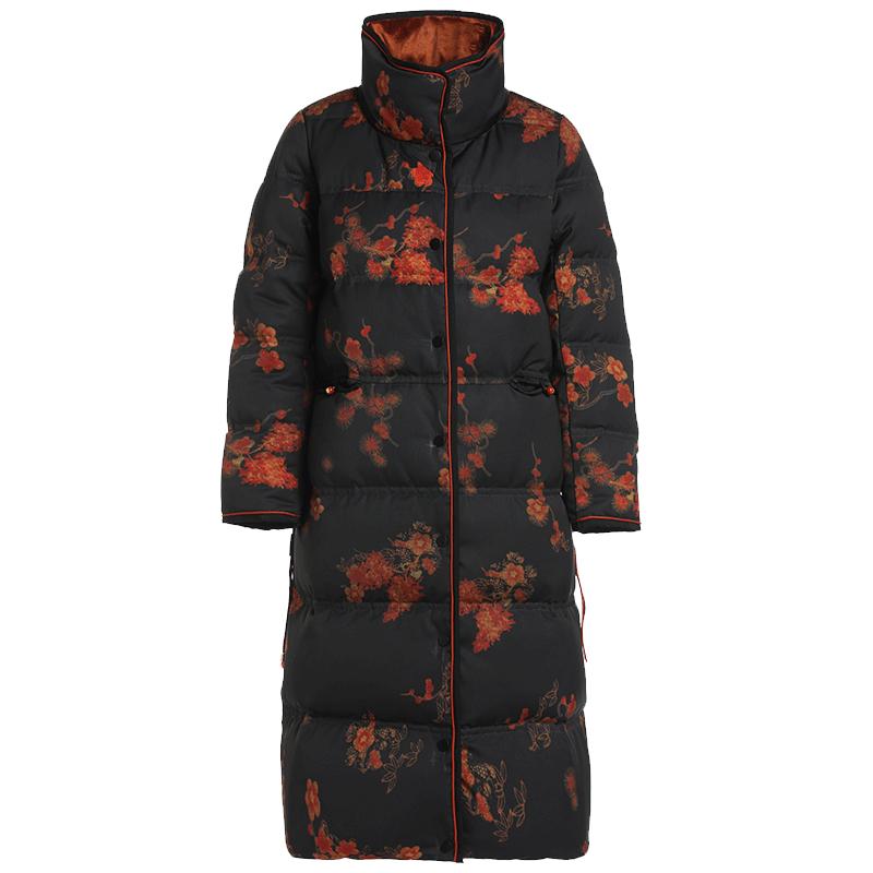 乔万尼季新品羽绒服90白鸭绒高克重中长款保暖高级感EI4T602