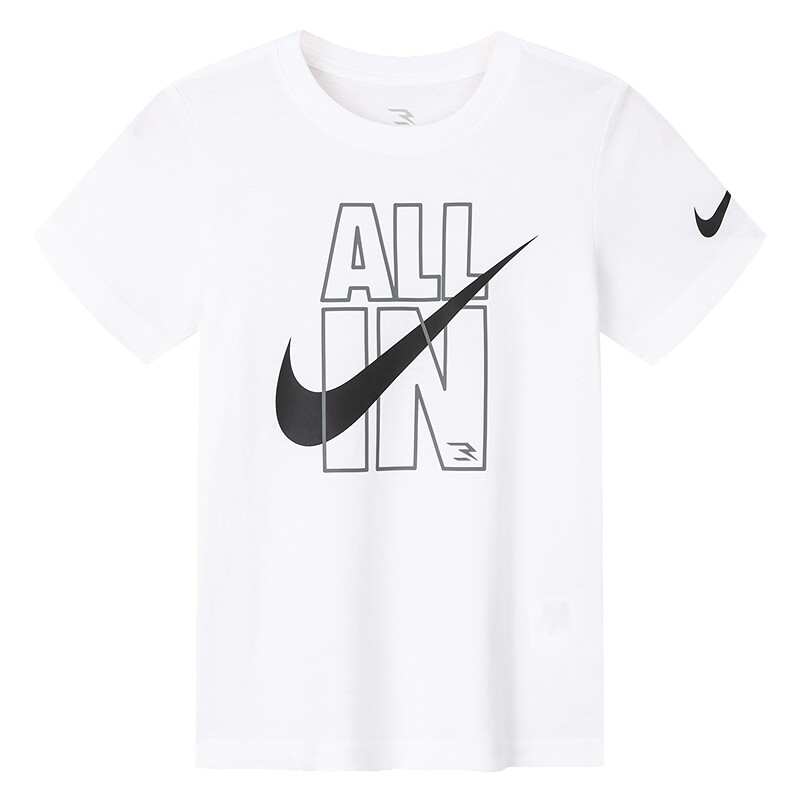 Nike 3brand儿童装套装男童夏季短袖T恤短裤两件套女童休闲装夏装