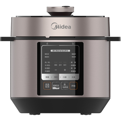 Midea/美的带蒸笼电压力锅大号6L