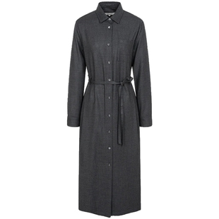 含绵羊毛 BEANPOLE滨波 女士时尚商务休闲素色内搭收腰衬衫连衣裙