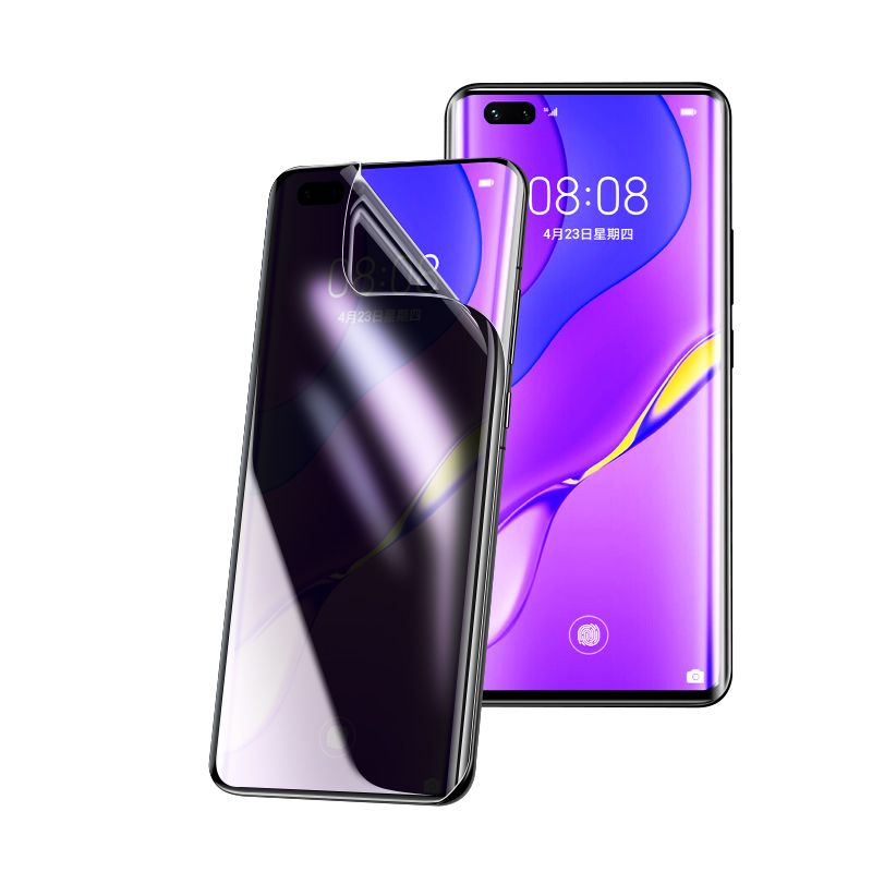 适用华为nova7pro手机膜nove7钢化膜水凝膜novo7se防窥膜7por新款曲面navo防窥屏nava全胶全包软膜防偷窥贴膜