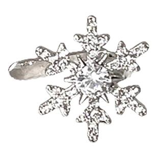 雪花锆石耳骨夹无耳洞女轻奢高级感小众耳环2025新款秋冬耳夹耳饰