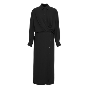 indicia标记商场同款秋季简约舒适醋纤连衣裙百搭长裙 F2C4LQ460C