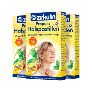 zirkulin哲库林无糖蜂胶润喉糖喉咙痛甲流嗓子疼咽喉炎常备*3盒