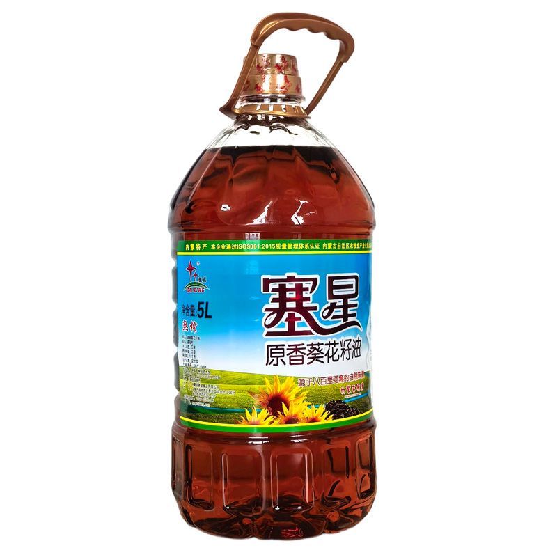 塞星原香葵花籽油物理压榨葵花籽油醇香家用商用食用油5L桶装包邮