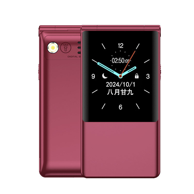 2025新款酷维双屏翻盖手机老人机4G全网通老年手机大字大屏大声大按键男女电信老年机超长待机正品备用机