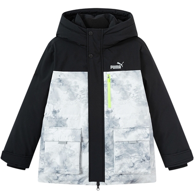 PUMA彪马童装新年儿童羽绒服男童女童羽绒外套防风防泼水防寒服