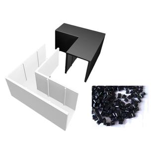 90度凹槽防刮手玻璃鱼缸固定包角卡角拐角耐用框架全新PVC材料8mm