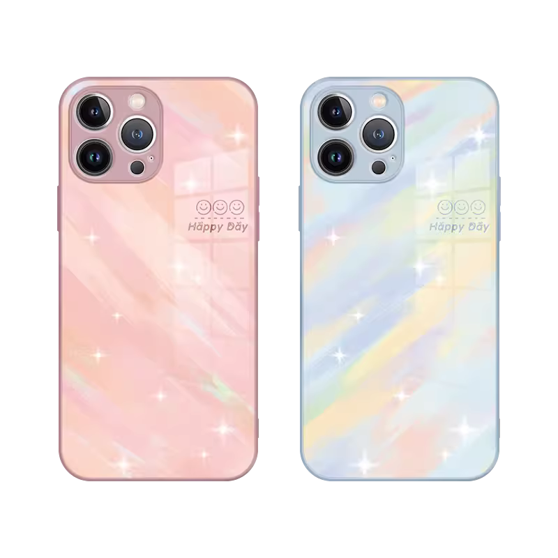 适用苹果13晕染水彩15手机壳iPhone14promax新款11高级感12彩色16渐变17高端xs奢华x艺术粉色8pl