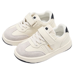 百丽童鞋儿童运动鞋小白鞋学生百搭白色休闲鞋男童德训鞋女童板鞋