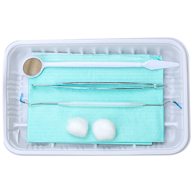 牙科口腔材料一次性口腔器械盒牙医口腔镜子清理工具套装牙探针