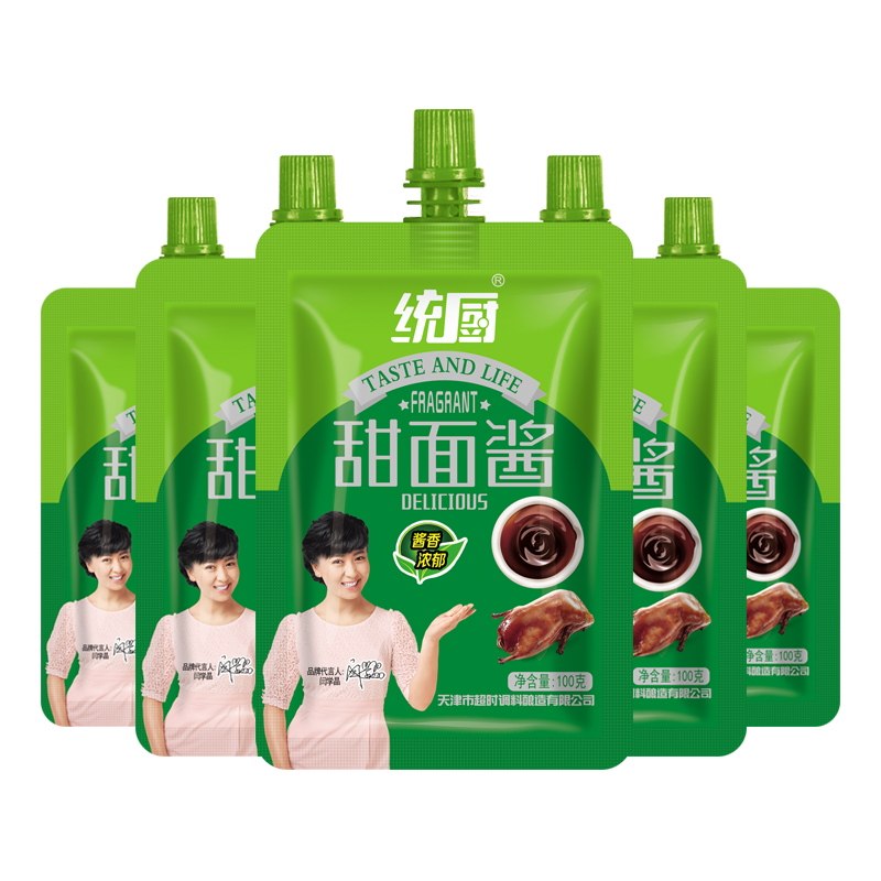 天津统厨甜面酱煎饼果子酱100g*5袋