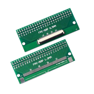FPC/FFC软排线转接板双面0.5MM 1.0MM转直插2.54软排线转接座6-60