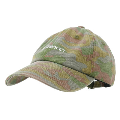 古着枯树枝印花字母迷彩棒球帽