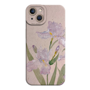 适用一加ace5手机壳ace3pro鸢尾花13国风新中式12花朵2v魅族21note新款11高级感1+10/15/20套9r硅胶8/oneplus