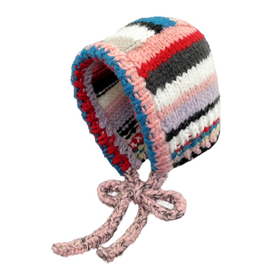 巴拉克拉法粗毛线针织帽子女冬季绑带护耳保暖雷锋帽显脸小套头帽