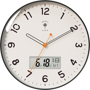 北极星石英钟家用客厅时钟日历钟表静音创意挂表2026新款挂墙挂钟