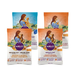 试吃尝鲜】Halo自然光环全价进口猫粮幼成猫纯鲜肉克软便携小包装