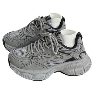 环球老爹鞋女2026新款春季今年流行的鞋子百搭轻便厚底休闲运动鞋