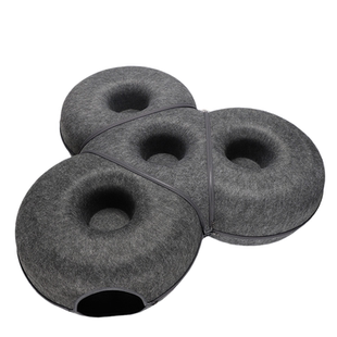 毛毡猫窝甜甜圈隧道 猫窝猫隧道猫窝四季通用 三连体异形猫咪通道