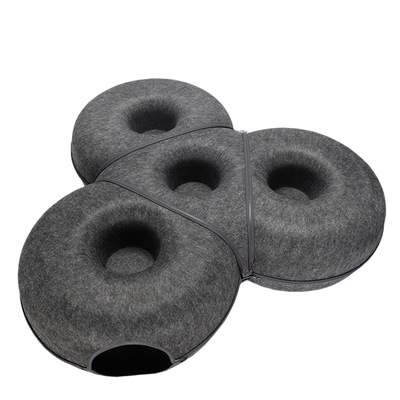 毛毡猫窝甜甜圈隧道 猫窝猫隧道猫窝四季通用 三连体异形猫咪通道