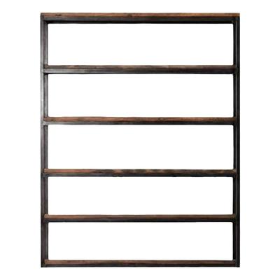 loft美式铁艺复古书架落地置物架