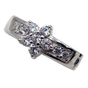 脐扣梅花肚脐扣S925纯银防过敏养洞穿刺12mm长脐眼钉女欧美性感