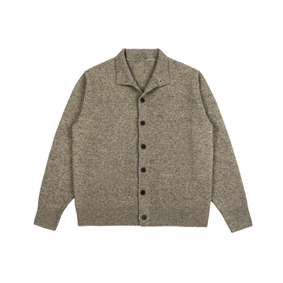 半高领纽扣开衫毛衣男生2025新款秋冬季羊毛上衣休闲针织外套加厚