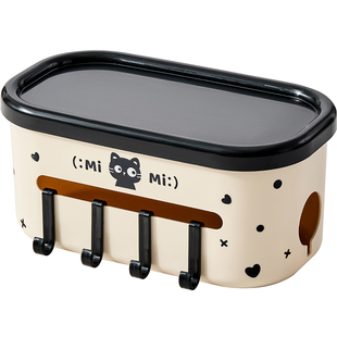 工位侧边挂篮婴儿床宿舍床边置物架悬挂式排插抽纸巾收纳盒带挂钩