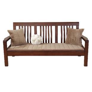 客厅加厚秋冬防滑红实木皮兔毛绒沙发垫子布盖巾四季通用订做定制