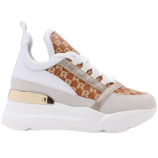 Ruco Line如卡莱意大利奢华复古老花休闲鞋厚底女运动鞋6cm增高鞋