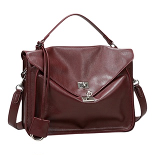 KesKer正品女包轻奢软皮邮差包大容量通勤包高级感手提斜挎包女包