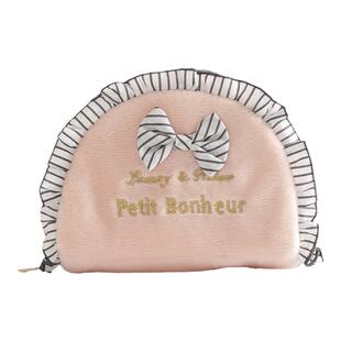 韩国可爱毛绒手拿包日系蝴蝶结花边迷你小号便携化妆品收纳包袋女