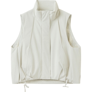 播商场同款慵懒随性羽绒马甲女25秋冬新款立领上衣BDS4MD3915