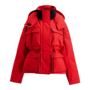 【白鹅绒】Laurel劳芮秋冬中国红高蓬羽绒女LWD341L10100