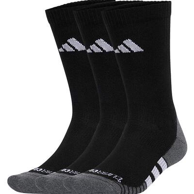 滔搏adidas阿迪达斯男女三双装袜子训练舒适袜子长袜JC6411