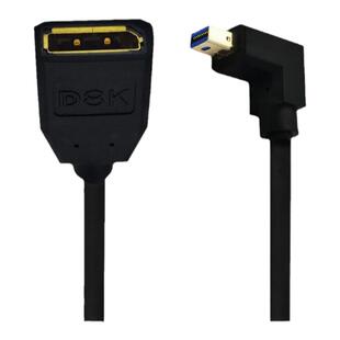 8K镀金Mini DisplayPort公弯头toDP母线大DP母转迷你DP公电脑显示