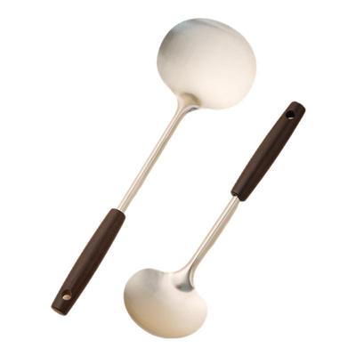 木柄不锈钢蘑菇铲大小号家用长柄