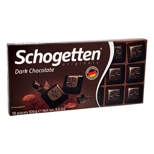 丝格德黑巧克力排德国进口美可馨Schogetten斯格登100g18颗可可脂