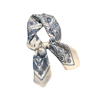 腰果花小方巾丝巾女搭配衬衫空姐护颈饰系脖围脖子薄围巾纱巾领巾