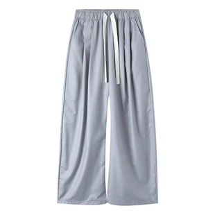垂感西装裤子女款2026春秋新款运动直筒宽松潮流爆款阔腿休闲长裤