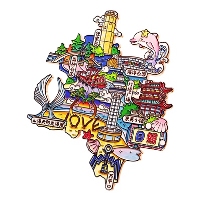 日照金属磁贴城市旅游纪念品
