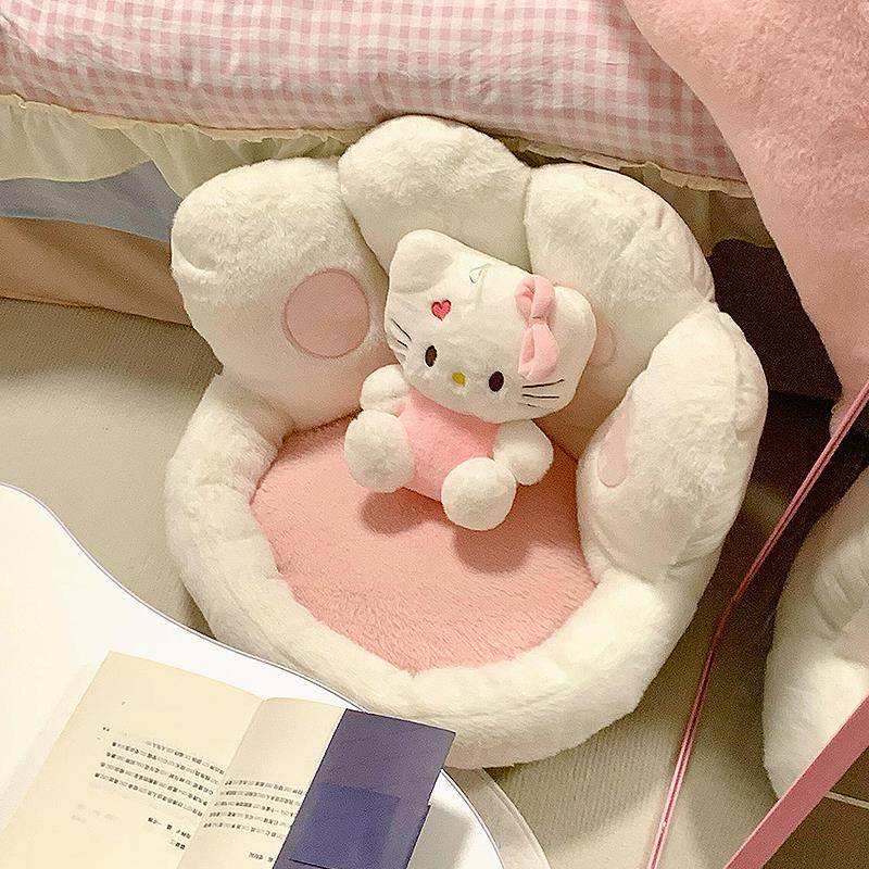 猫爪坐垫靠垫一体地上坐墩卧室蒲团飘窗地板懒人屁垫榻榻米坐垫子