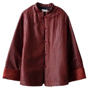 一丝牵100%桑蚕丝香云纱真丝国风棉服女新中式立领棉衣棉袄2025冬